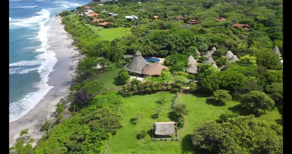 Costa Rica Aerial Drone of a Beach Paradise