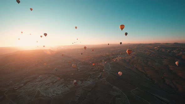 Hot Air Balloons Are Flying With Air