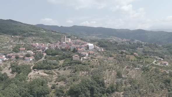 Ancient Italian Village Lateral Movement Drone D-Cinelike