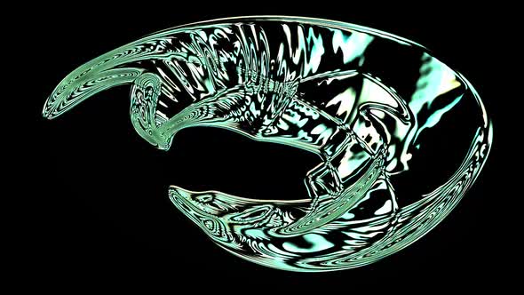 Abstract magic animation of liquid fantastic shapes