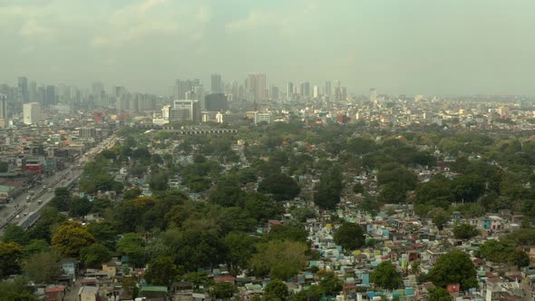 Manila the Capital of the Philippines Aerial View