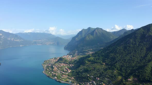 Panoramic view of the resort town of Garda the north of Italy.