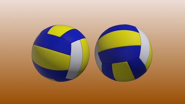 4K Volleyball Balls Background Seamless Loop