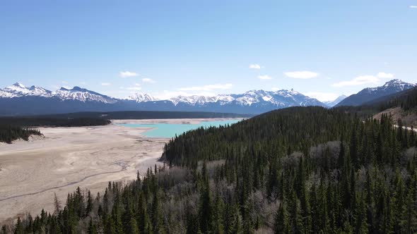 Aerial View Of Abraham Lake