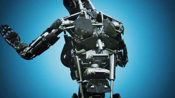 Cyborg Woman with Machine Part of Her Body alt