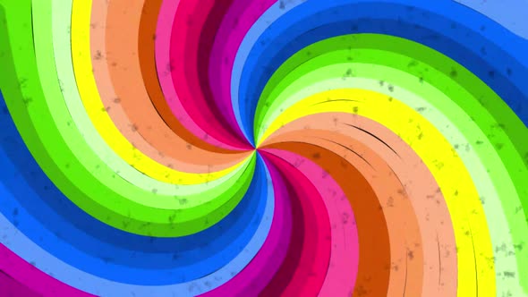 Abstract rainbow hypnotic animated background.