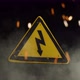 High Voltage Sign Over a Smoky Background - VideoHive Item for Sale