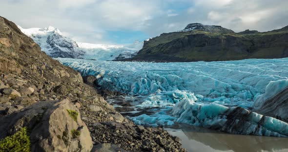 Time lapse of the  Svinafellsjokull Glacier in Iceland