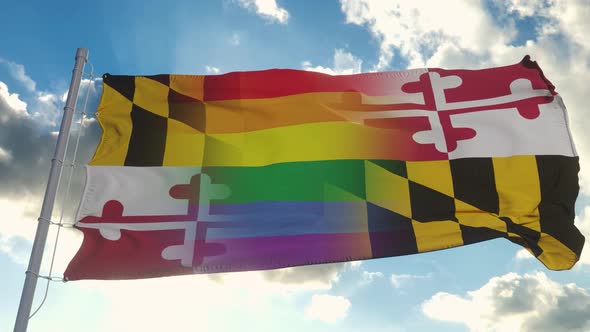 Flag of Maryland and LGBT