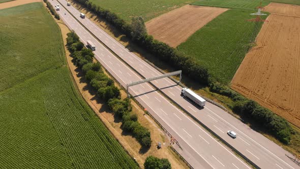 Aerial Road Highway Countryside Car Auto