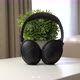 close up headphone on the white table with flower vase behind - VideoHive Item for Sale