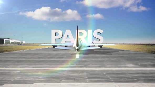 Commercial Airplane Landing Capitals And Cities Paris