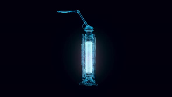 Sci Fi Searchlight Hologram Rotating 4k alt