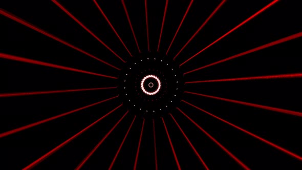 3D Abstract shining bright lines and flashing neon lights with dots, colorful, black background alt