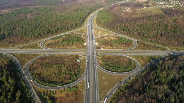 Car Interchange, Russia, Aerial View