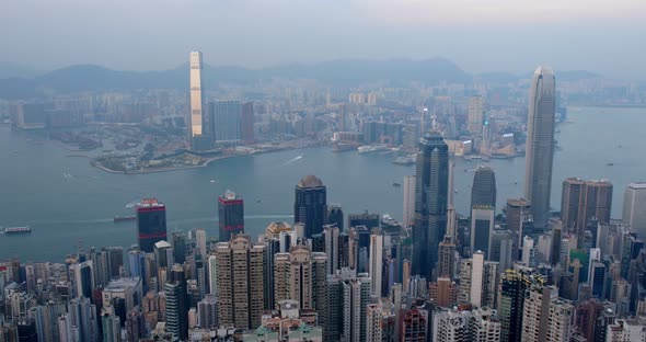 Hong Kong city in the evening