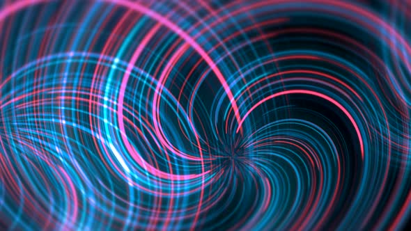 abstract neon 4k background ultraviolet spectrum, glowing lines rotating circles spiral virtual real alt