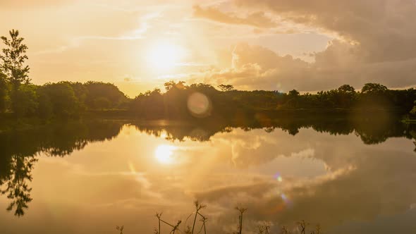 4k Time-lapse, View of Colorful dramatic sky sunset or sunrise