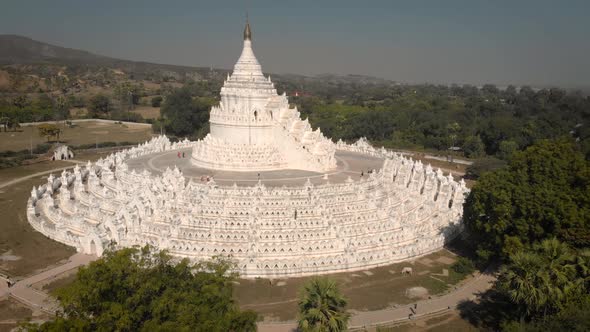 Aerial view of Hsinphyume Pagoda.