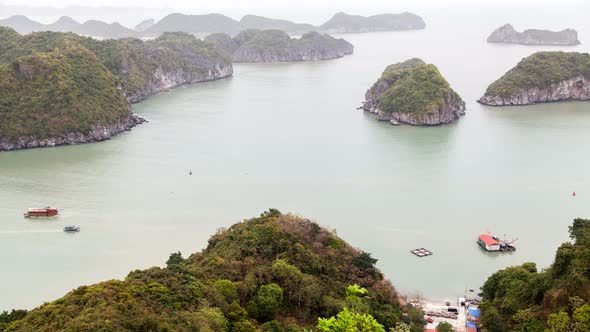 Ha Long Bay Landscape, Vietnam Timelapse