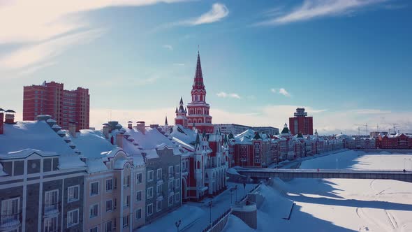 Aerial View Of The Sights Of Yoshkar Ola, Winter Russia