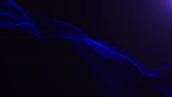 abstract dot line blue color particle line animation background