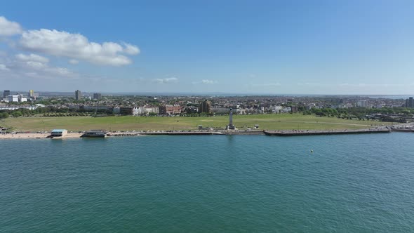 Southsea Common on the Shores of the Solent on the South Coast of England