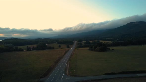 Car moving on road