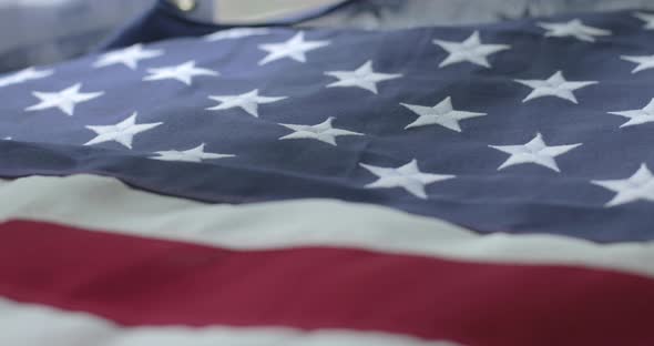 American flag detail with patriotic colors