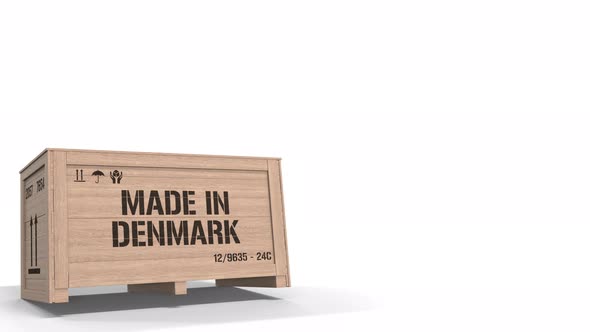 Crate with MADE IN DENMARK Text