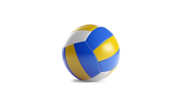 Blank colored volleyball ball mock up, looped rotation