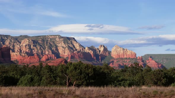 Sedona Red Rocks with Afternoon Clouds Time Lapse