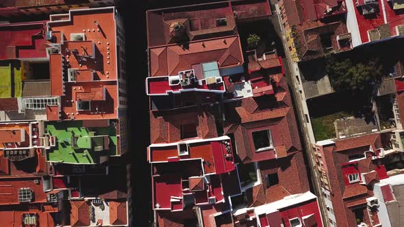 Top View on Houses in San Cristobal De La Laguna Tenerife Canary Islands Spain