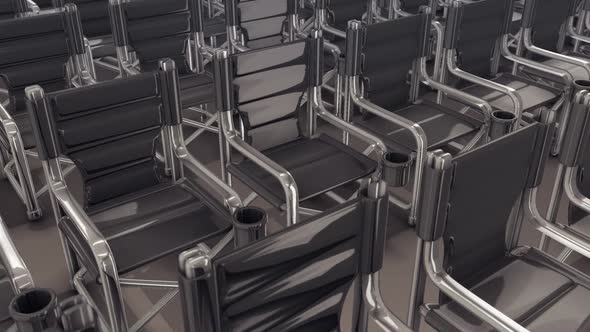 A Lot Of Folding Chairs In A Row Hd alt