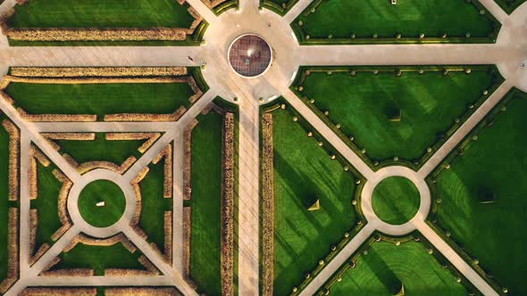 Top-Down Abstract Garden View Europe