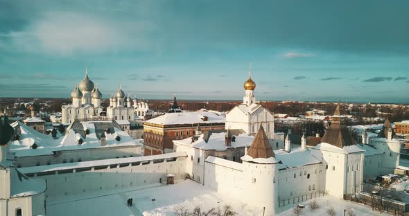 Aerial Panorama Of The Rostov Kremlin