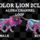 Neon Color Lion 2 Clip Alpha - VideoHive Item for Sale