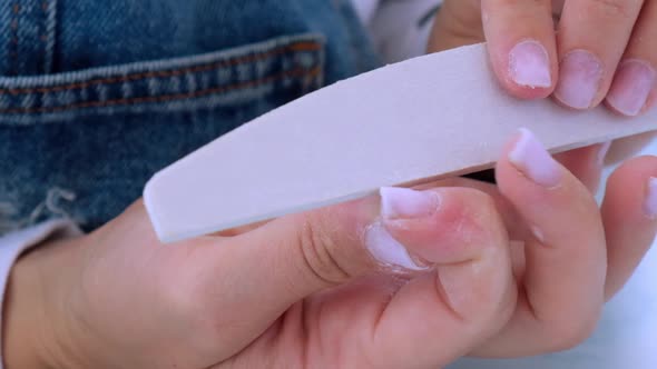 Female Hands Making Manicure