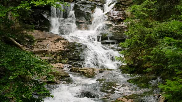 Riesloch Falls in Bavarian Forest