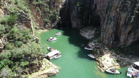 Capitolio lagoon tourism landmark at Minas Gerais state Brazil.