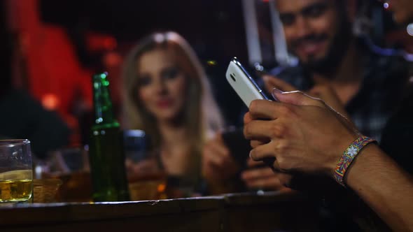 Woman using mobile phone