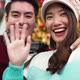 Merry Christmas and Happy New Year. Young  asian couple with Christmas - VideoHive Item for Sale