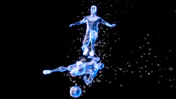 3D motion design of a football game alt