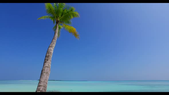 Aerial seascape of beautiful lagoon beach voyage by blue sea with clean sandy background of a daytri