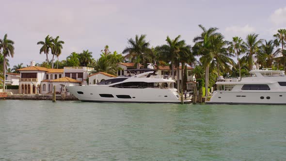 Yachts and houses on the waterfront