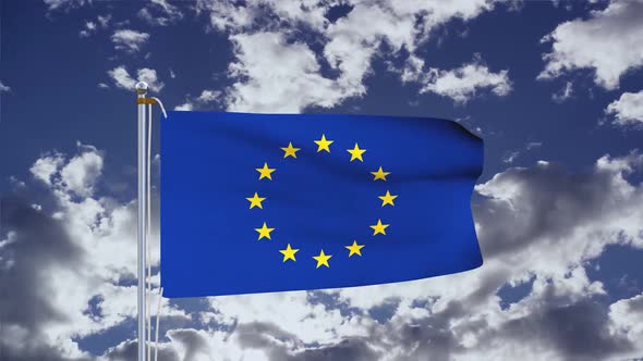 European Union Flag Waving