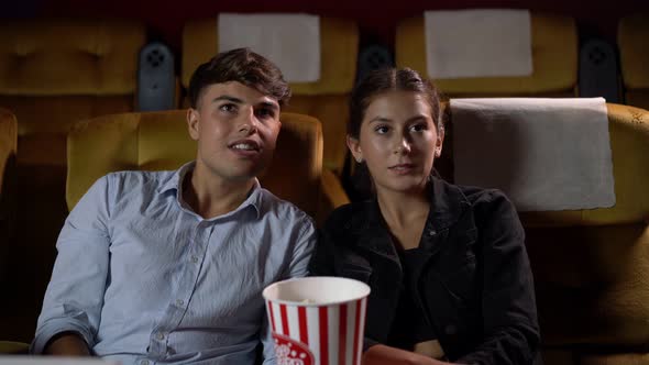 People Audience Watching Movie in Cinema Theater