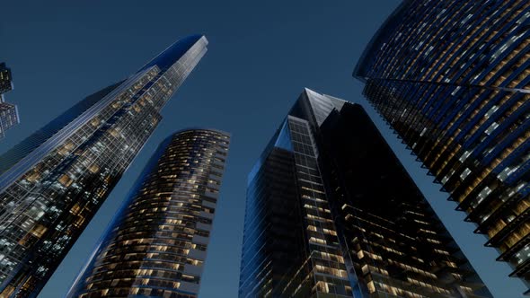 City Skyscrapers at Night alt