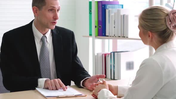 Job Seeker in Job Interview Meeting with Manager