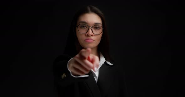 Business Lady Gestures to Keep Her Mouth Shutkeep Secretsnot Tell Anyone